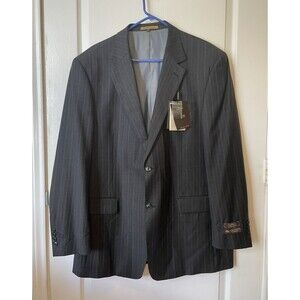 NWT Giorgio Cosani Wool Two Button Front Blazer Size 46 Chest Charcoal